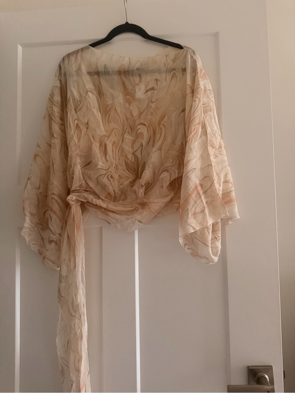 New Marble Print 100% silk Top - Picture 2 of 3
